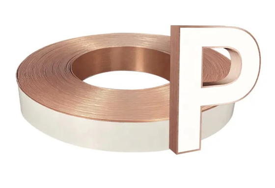 Couverture en aluminium or rose 60 mm 70 mm bobine de lettre en aluminium