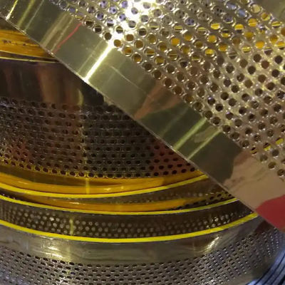 Coil de ruban d'aluminium doré avec bord plié Signal de mot de bord en aluminium brossé bande de bobine