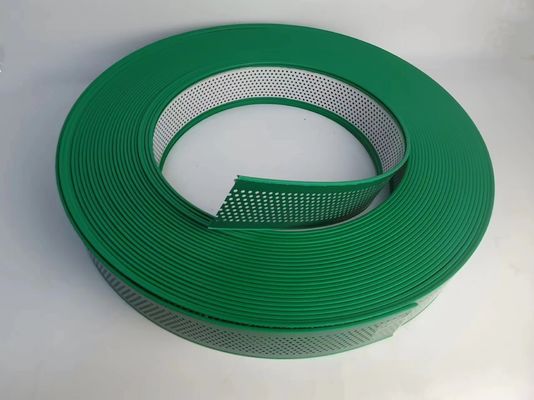 Couleur verte avec trous de l'aluminium Trim Cap Hand Bent 50M Roll avec bobine d'alliage d'aluminium