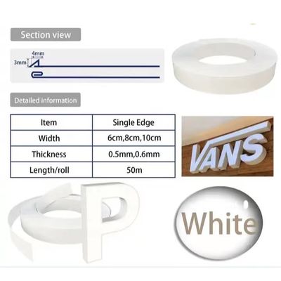 Blanc Brillant Lettre de canal Trim Signage Aluminium Trim Cap Pour Lettre de canal